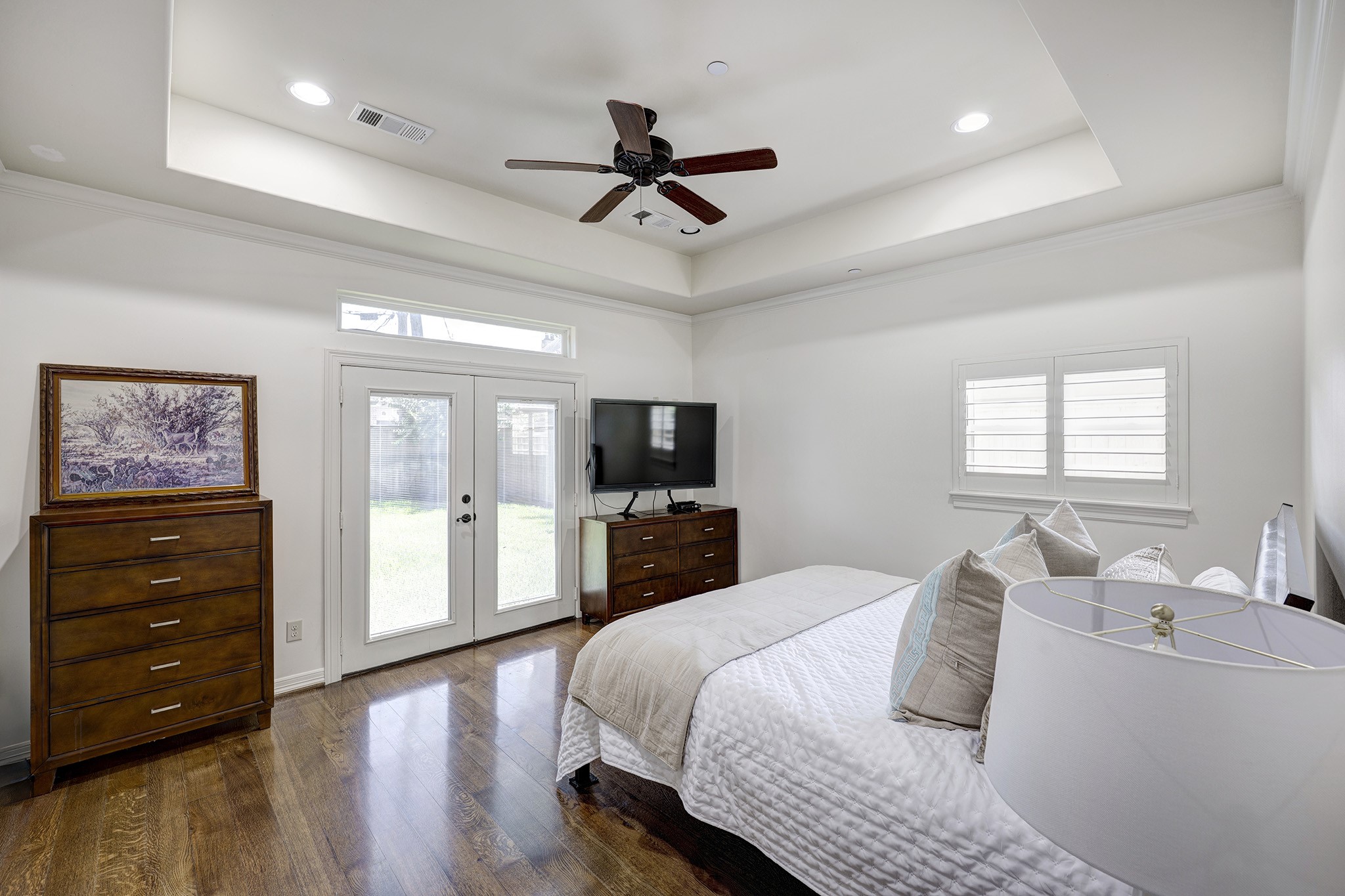 1324 Bingle Road Spring Valley Village, TX 77055 - Photo 12 of 22 a bedroom with a bed and a tv