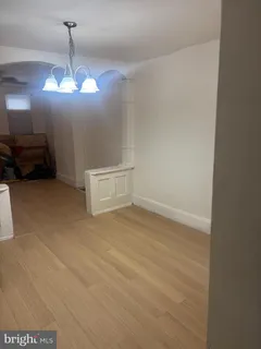 a view of a livingroom with a chandelier