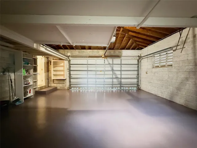 a view of a indoor garage