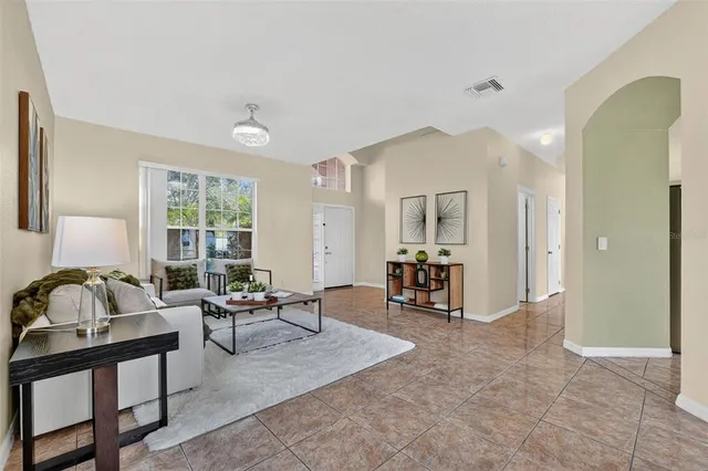 a bathroom with a sink vanity and a mirror