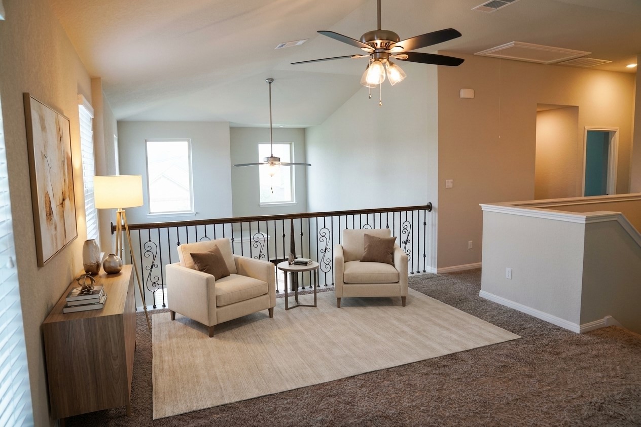 19028 Quebrada Drive Pflugerville, TX 78660 - Photo 7 of 36 a living room with furniture and a flat screen tv