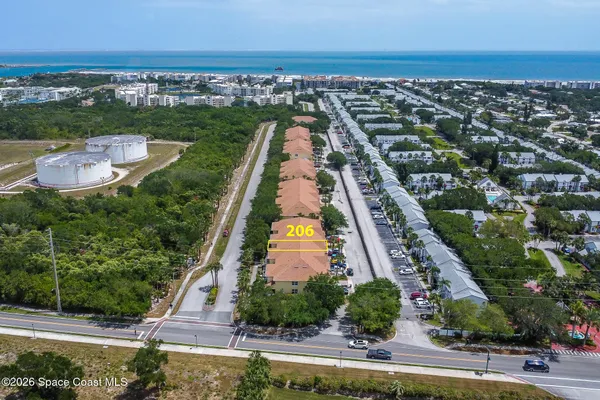 an aerial view of multiple house