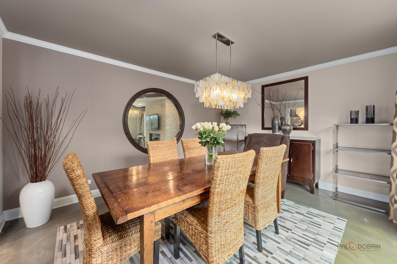 2 North Tower Road Oak Brook, IL 60523 - Photo 13 of 40 a view of a dining room with furniture and wooden floor