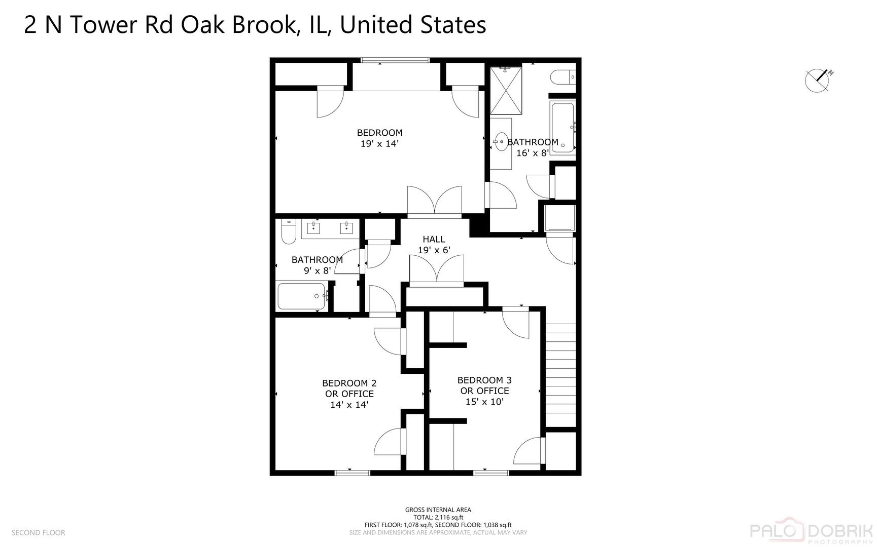 2 North Tower Road Oak Brook, IL 60523 - Photo 40 of 40 a picture of a bench in front of a door