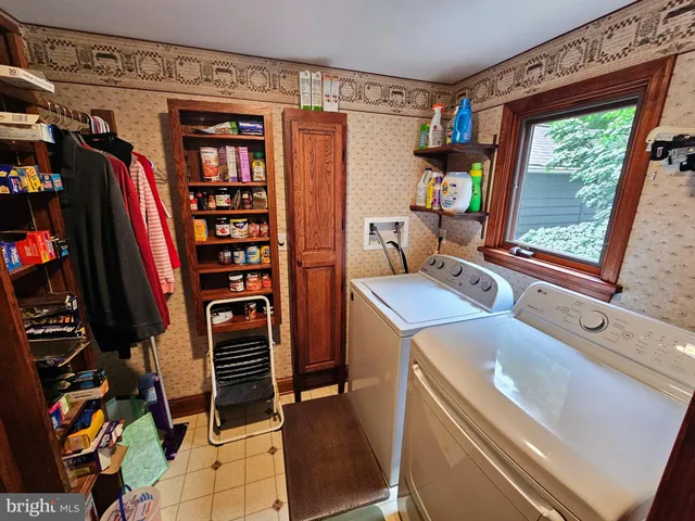 a view of a storage and utility room