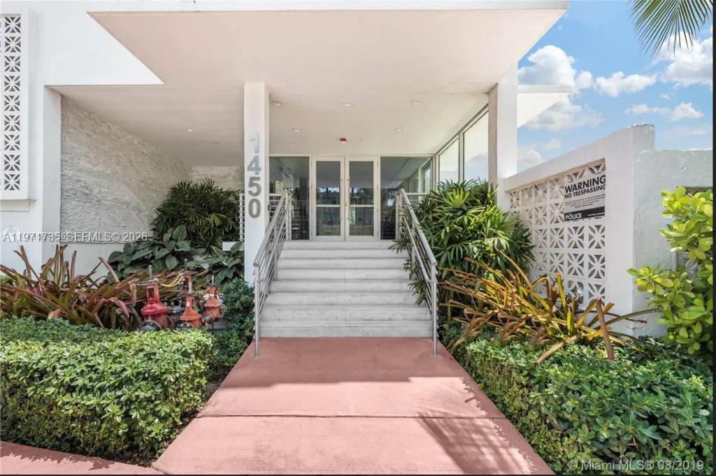 1450 Lincoln Road, Unit 604 Miami Beach, FL 33139 - Photo 5 of 16 a front view of a house with garden