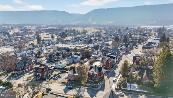 an aerial view of multiple house