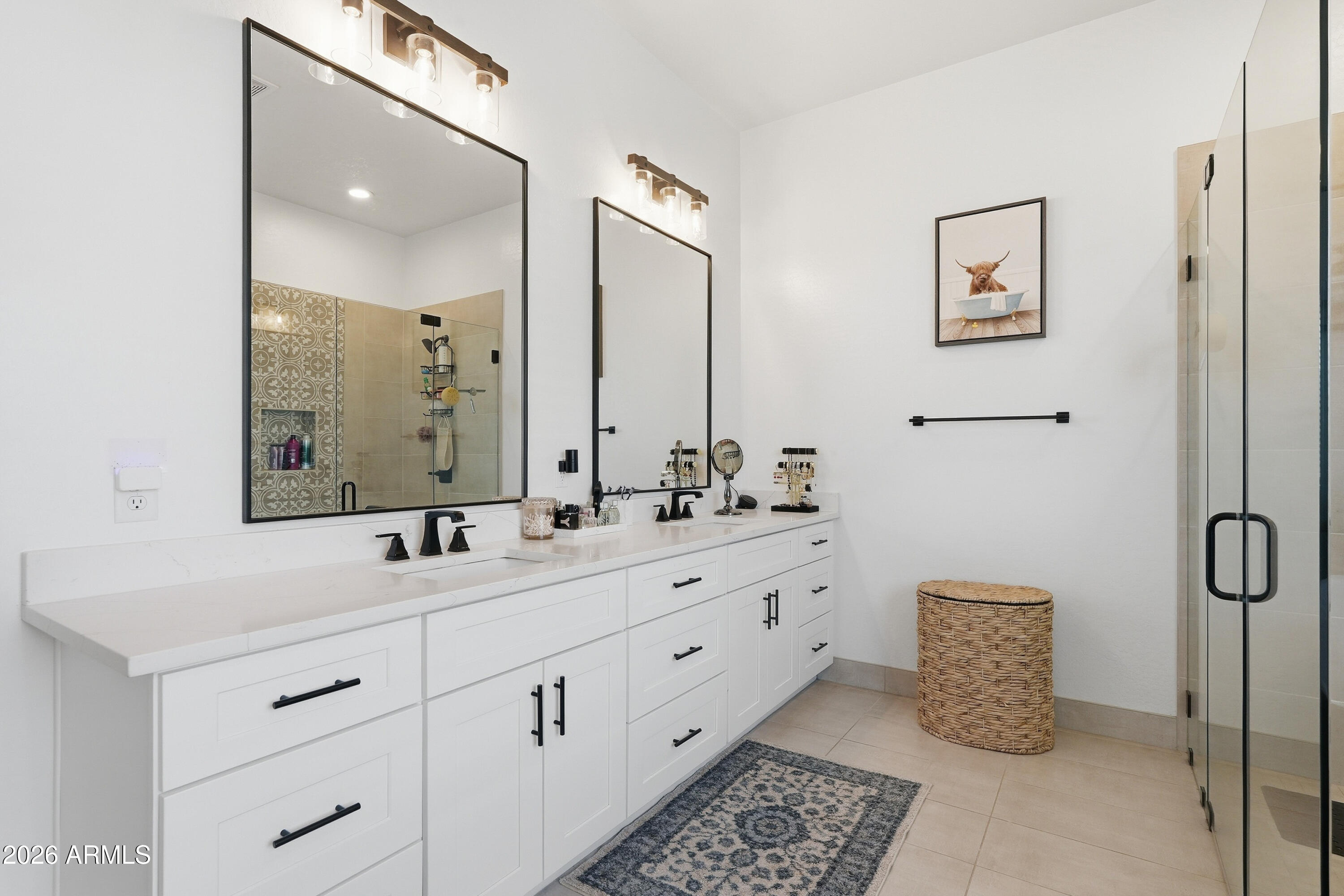 10464 East Magnolia Road Gold Canyon, AZ 85118 - Photo 41 of 77 a bathroom with a double vanity sink mirror and