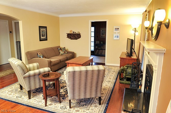 2604 Fenwick Road Cleveland, OH 44118 - Photo 3 of 19 Spacious living room with gleaming hardwood floors