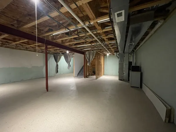 a view of storage and utility room