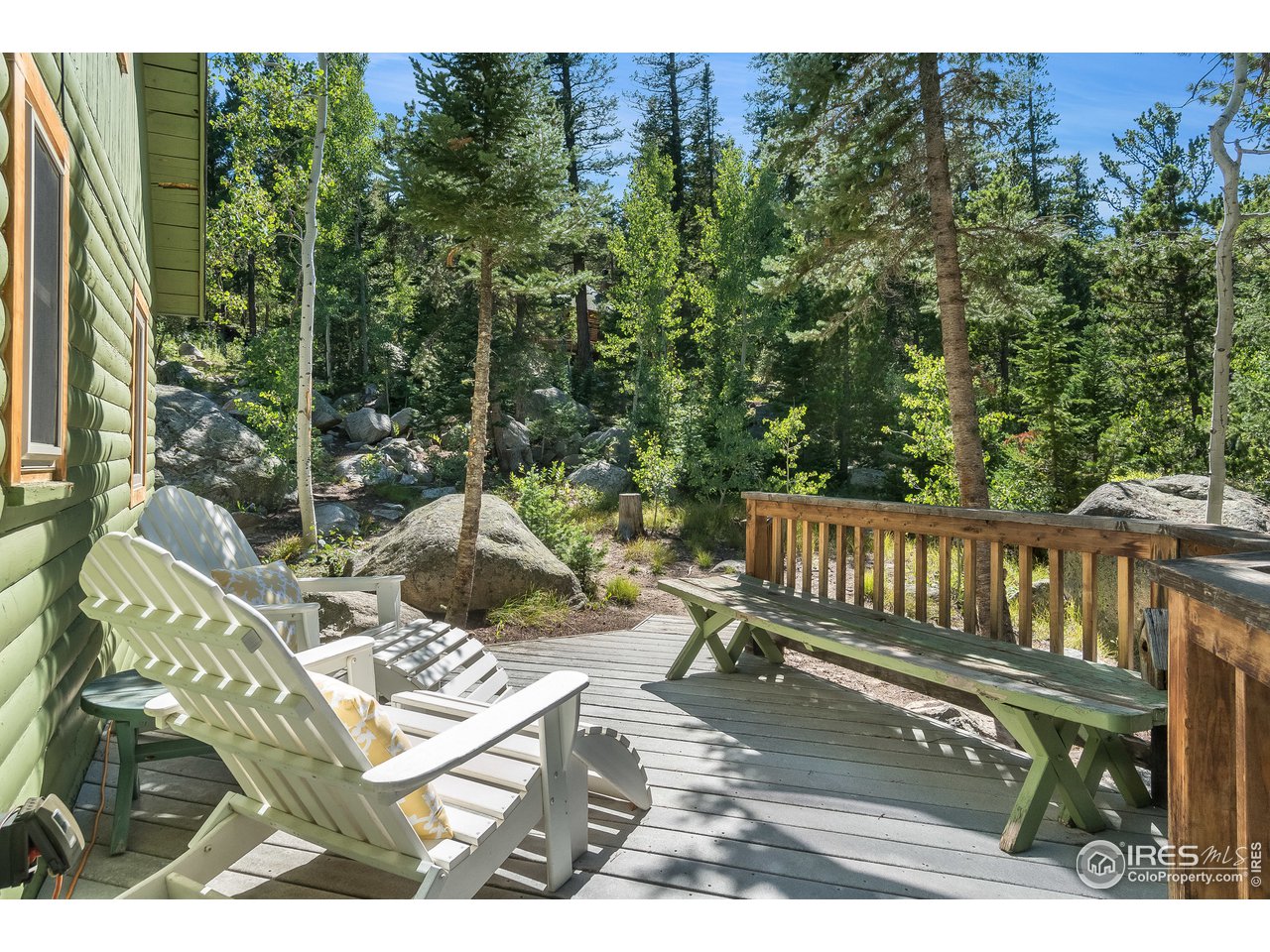 78 Peaceful Valley Road Lyons, CO 80540 - Photo 3 of 27 Deck with Rock Outcropings