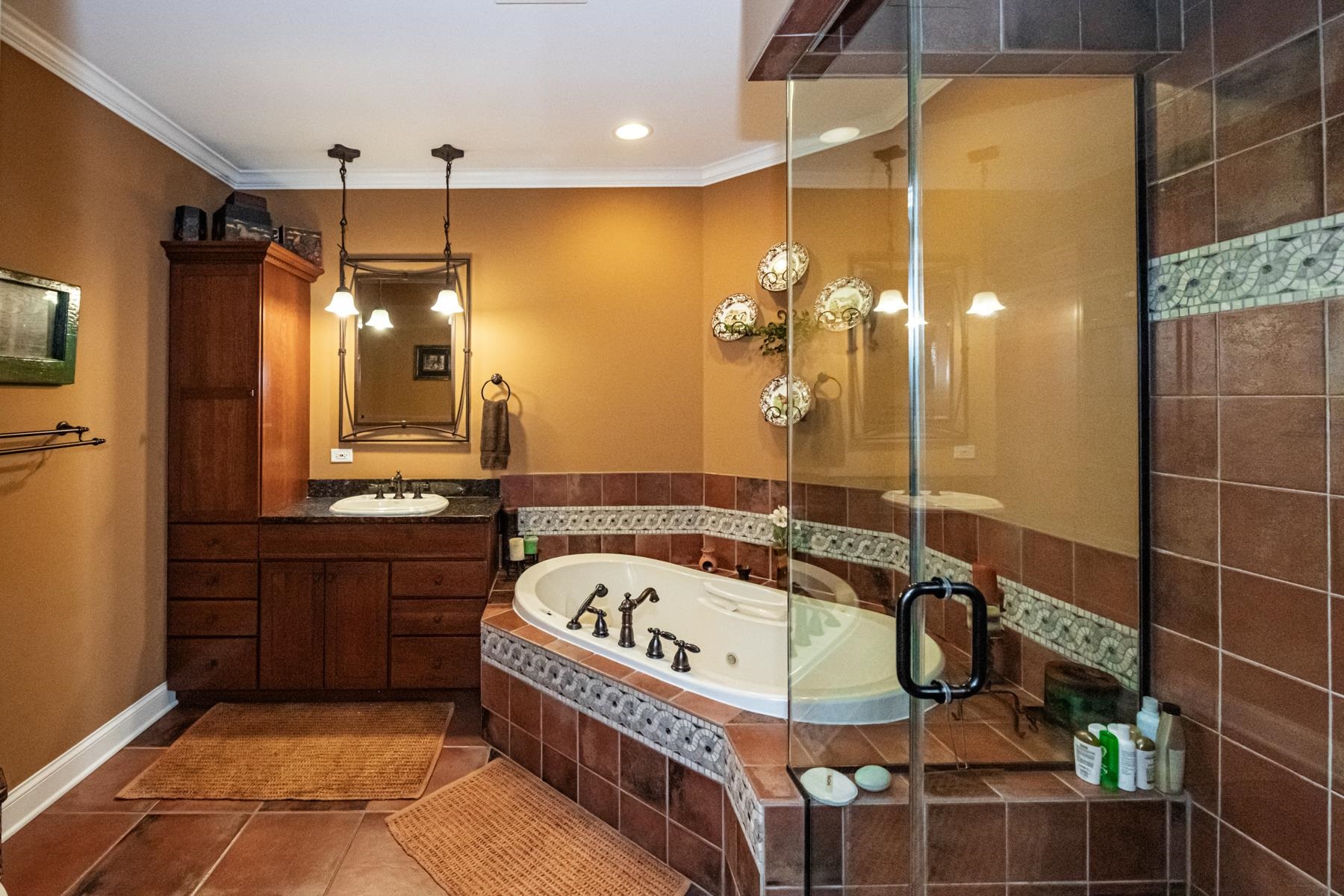 6715 Meyer Road Marengo, IL 60152 - Photo 22 of 72 a bathroom with a bathtub and a shower
