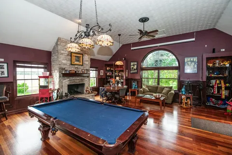 a view of a porch with furniture