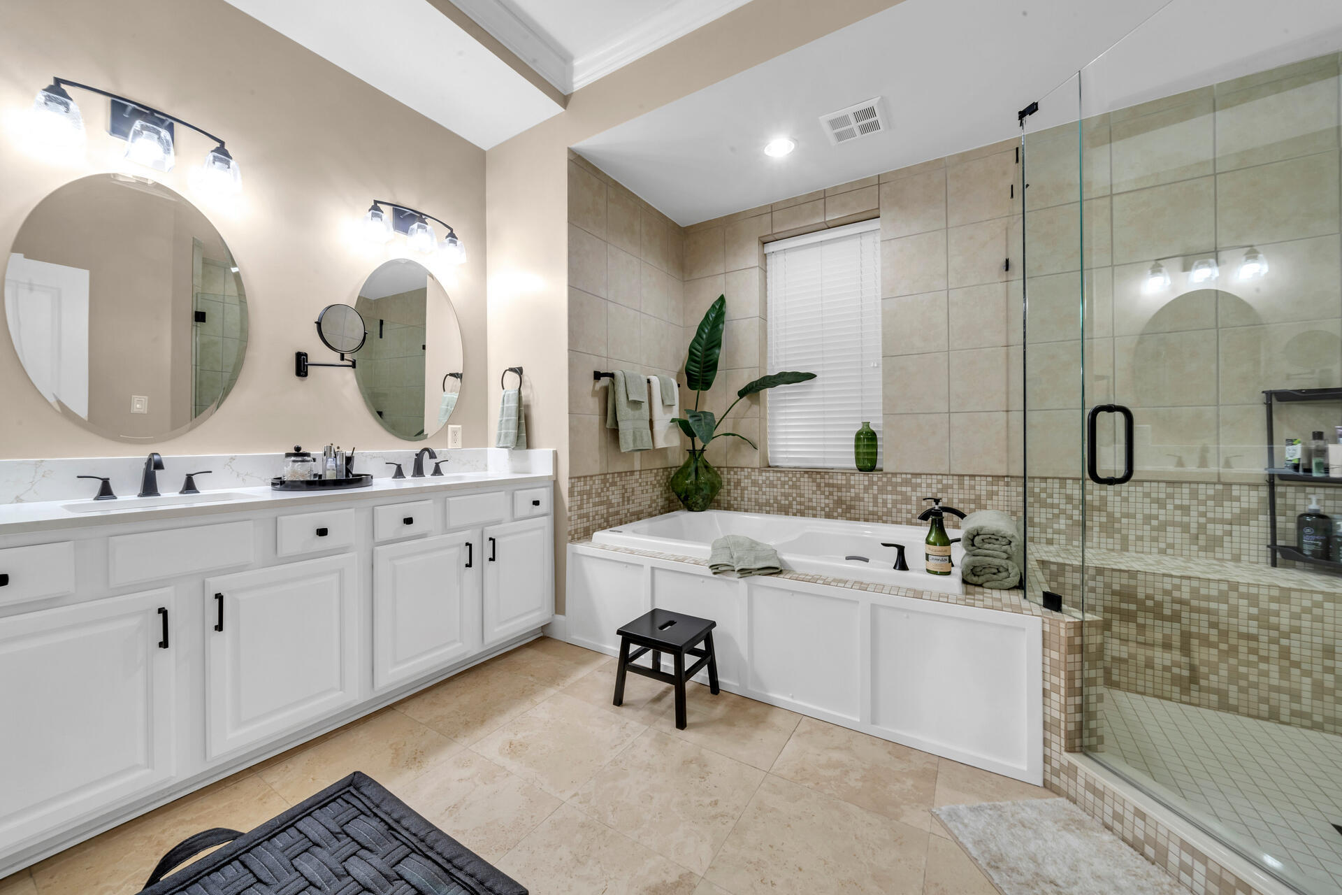 5357 Pine Ridge Lane, Unit 5357 Miramar Beach, FL 32550 - Photo 27 of 53 a spacious bathroom with a double vanity sink mirror and bathtub