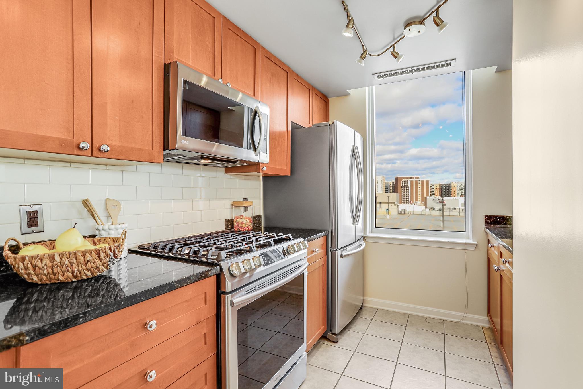 930 Wayne Avenue, Unit 1009 Silver Spring, MD 20910 - Photo 10 of 42 Modern kitchen with stainless steel appliances.
