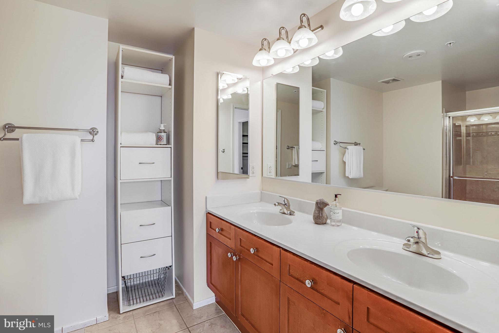 930 Wayne Avenue, Unit 1009 Silver Spring, MD 20910 - Photo 15 of 42 Double-Sink Vanity in Primary Bathroom