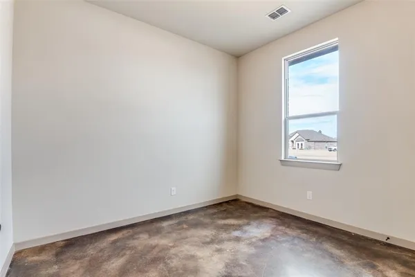 an empty room with a window