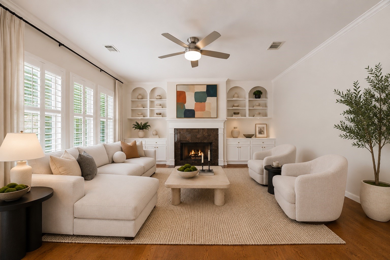 816 Anderson Street Bellaire, TX 77401 - Photo 20 of 45 Virtually Staged Living Room