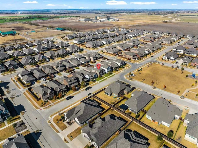 an aerial view of multiple house