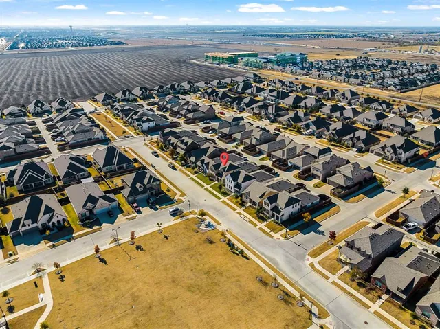 an aerial view of a city