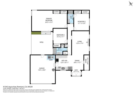 $1,950,000 | 41342 Joyce Avenue, Fremont, CA 94539