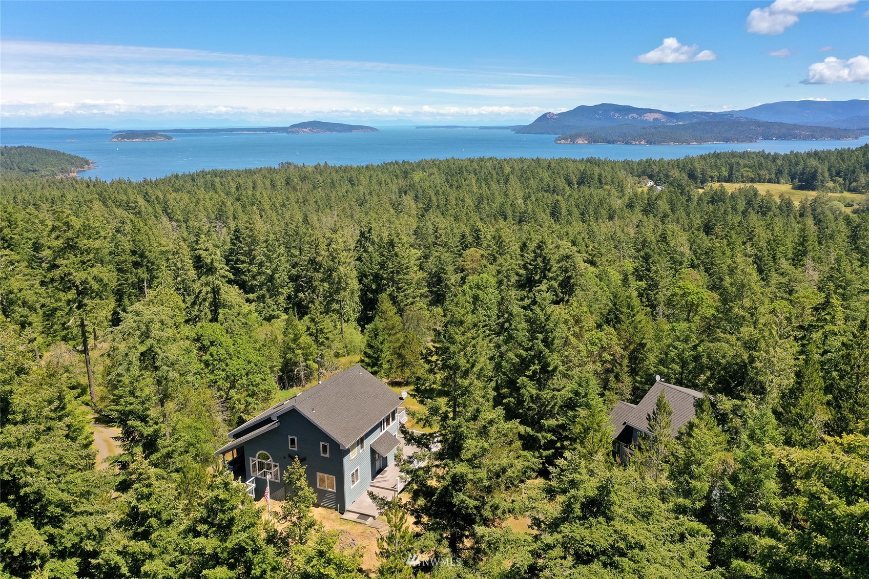 338 Sunrise Ridge Road San Juan Island, WA 98250 - Photo 27 of 39 a view of a city with lush green forest