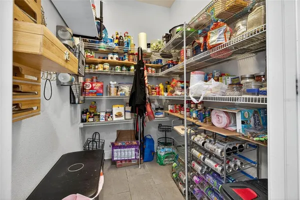 a store room with lots of different kinds of fruit