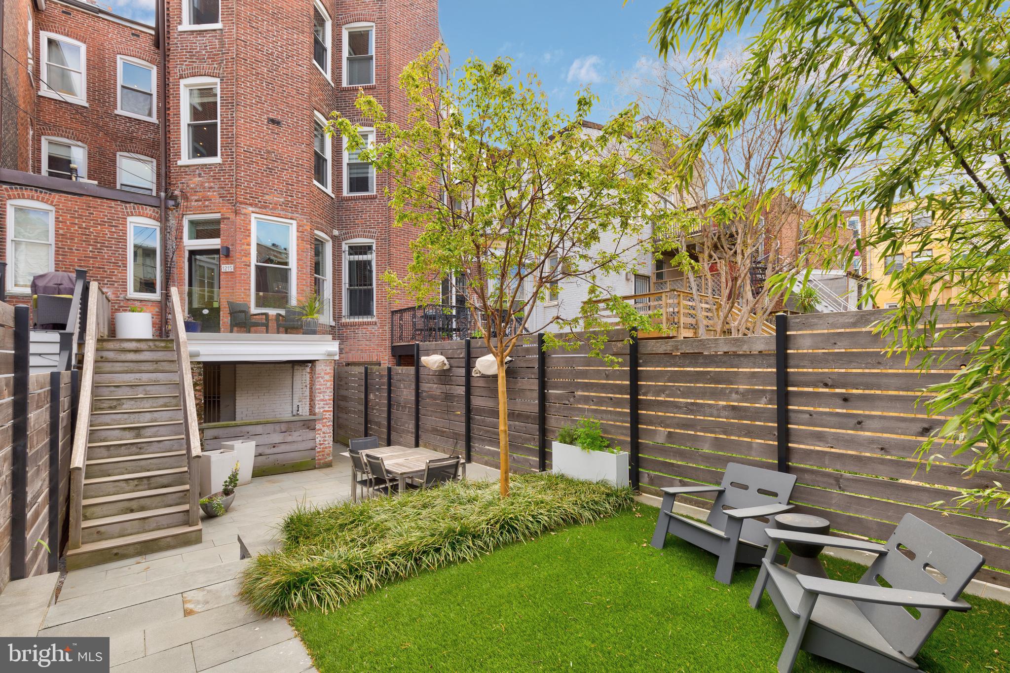 1215 Harvard Street Northwest Washington, DC 20009 - Photo 41 of 54 Landscaped Backyard