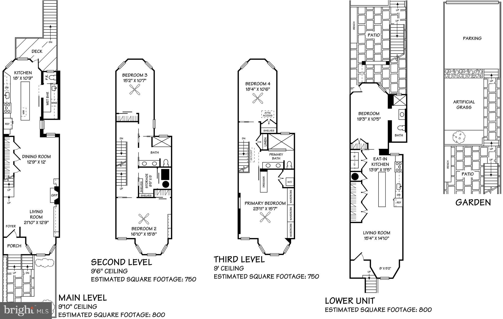 1215 Harvard Street Northwest Washington, DC 20009 - Photo 54 of 54 Floor Plan
