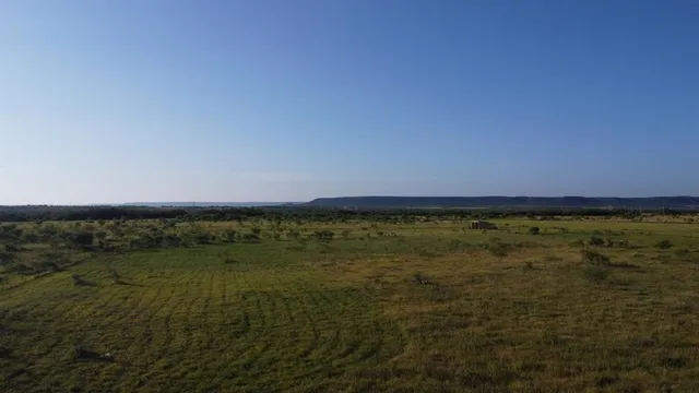 a view of an outdoor space and mountain view in back