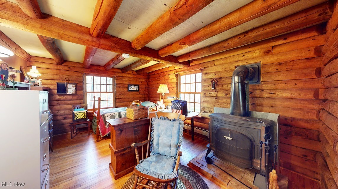 9471 Sherman Road Chesterland, OH 44026 - Photo 20 of 40 First floor flex space with wood burning stove. Could be First Floor Master or Guest Room