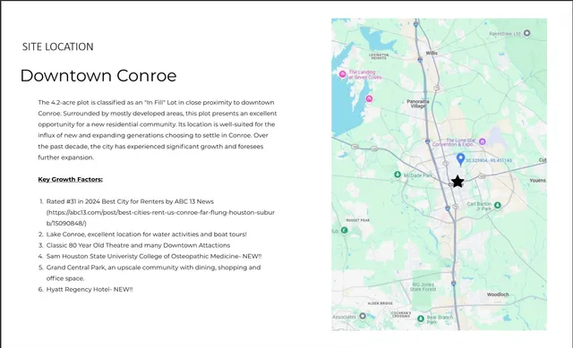 $800,000 | 0 Adkins Street, Conroe, TX 77301