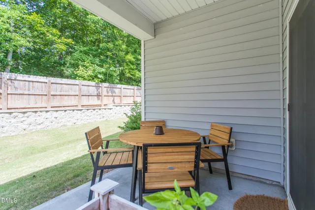 a view of a outdoor seating area with furniture