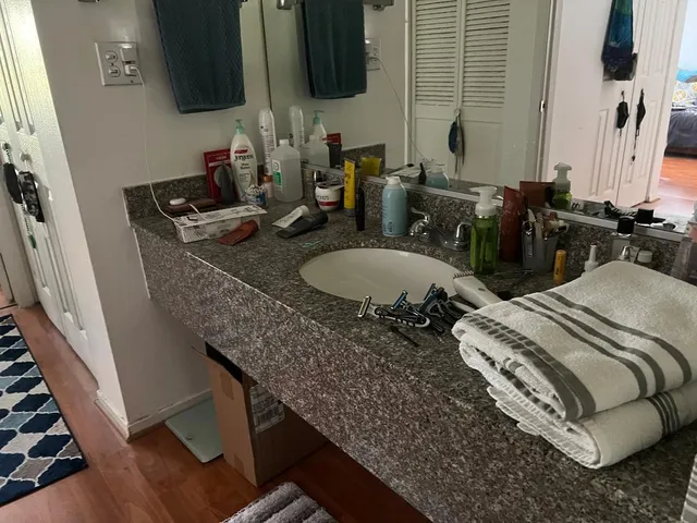 a close view of shoes and furniture