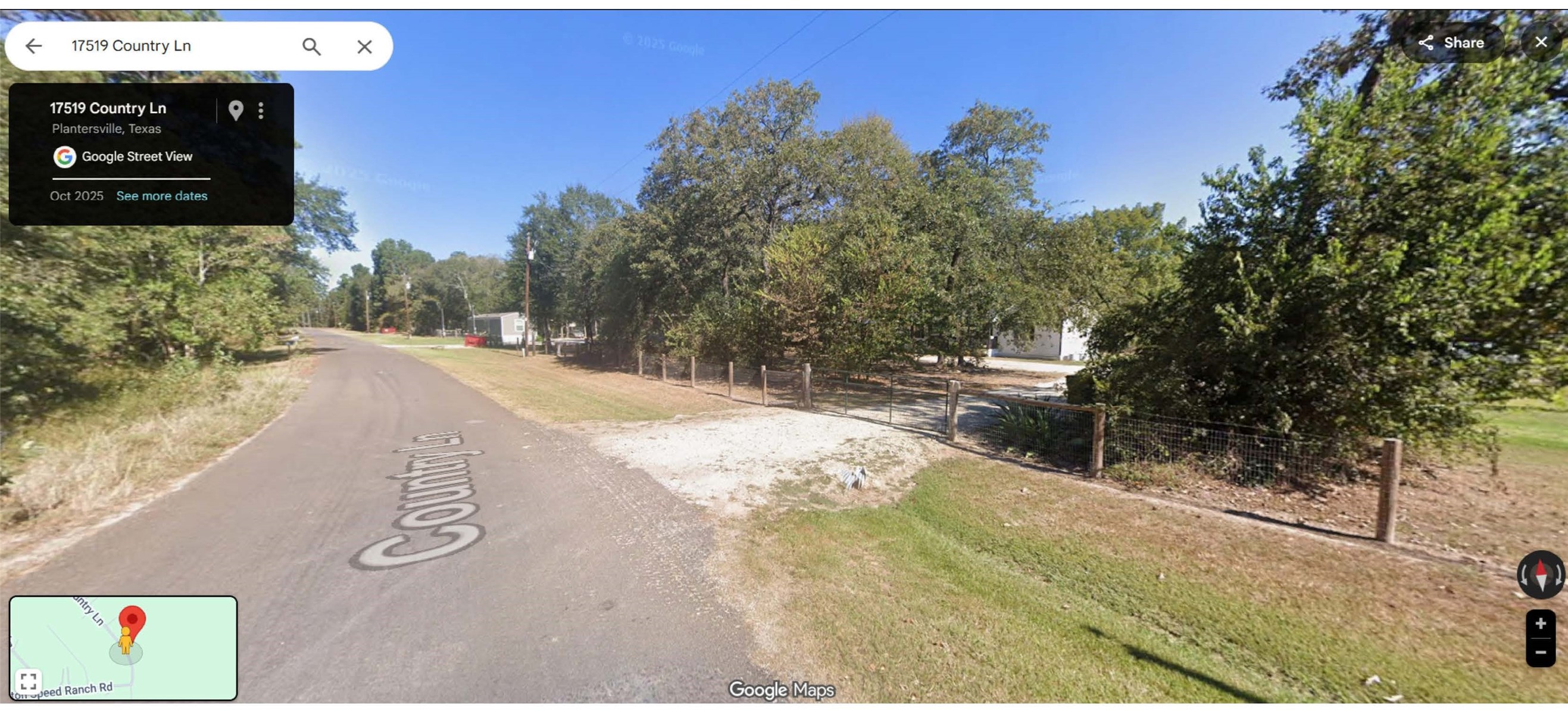 17519 Country Lane Waller, TX 77484 - Photo 14 of 18 Street View Entrance and gate