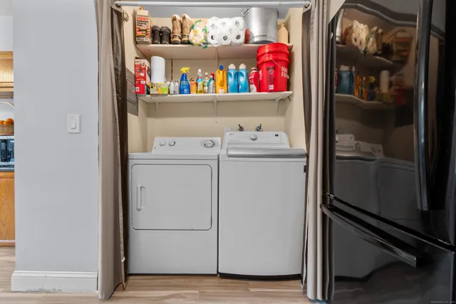 a room with storage and utility