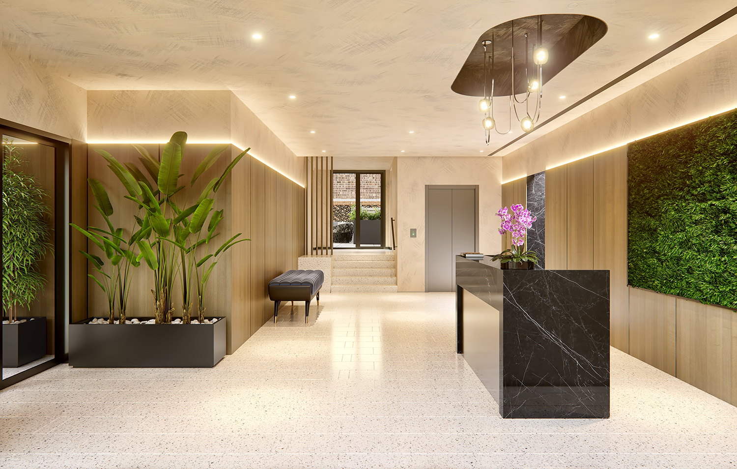 181 East 101st Street, Unit 809 Manhattan, NY 10029 - Photo 8 of 13 a living room with furniture and a chandelier