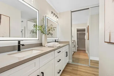 a workspace with furniture and a window