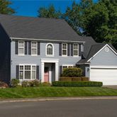 front view of a house and a yard
