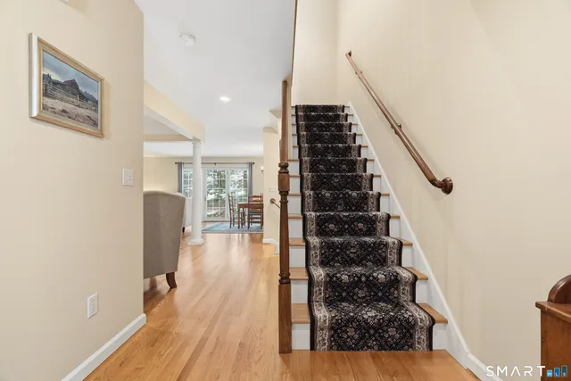 a view of a hallway with a hallway