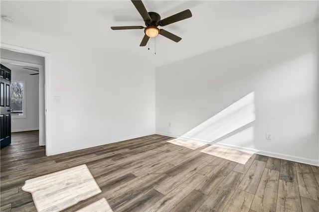 wooden floor in a hall with an entryway