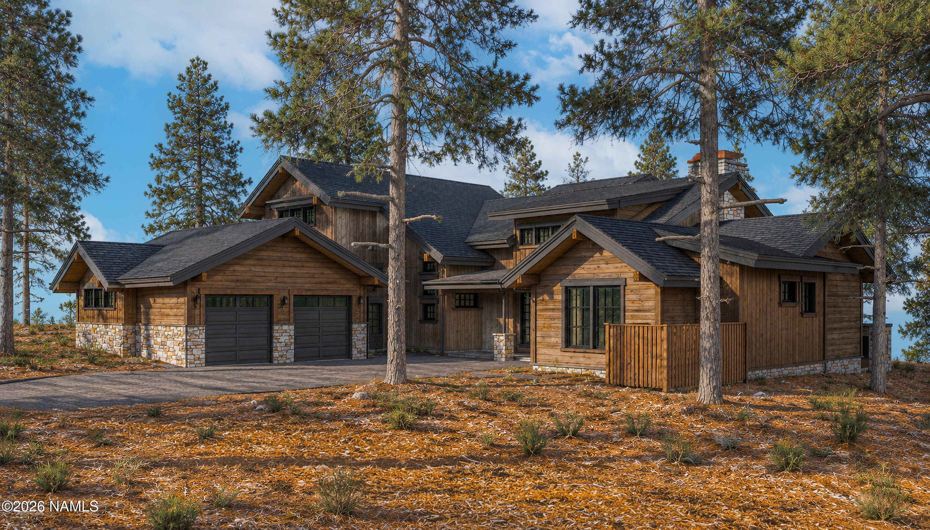 2380 East Del Rae Drive Flagstaff, AZ 86005 - Photo 24 of 26 a front view of a house with a garden