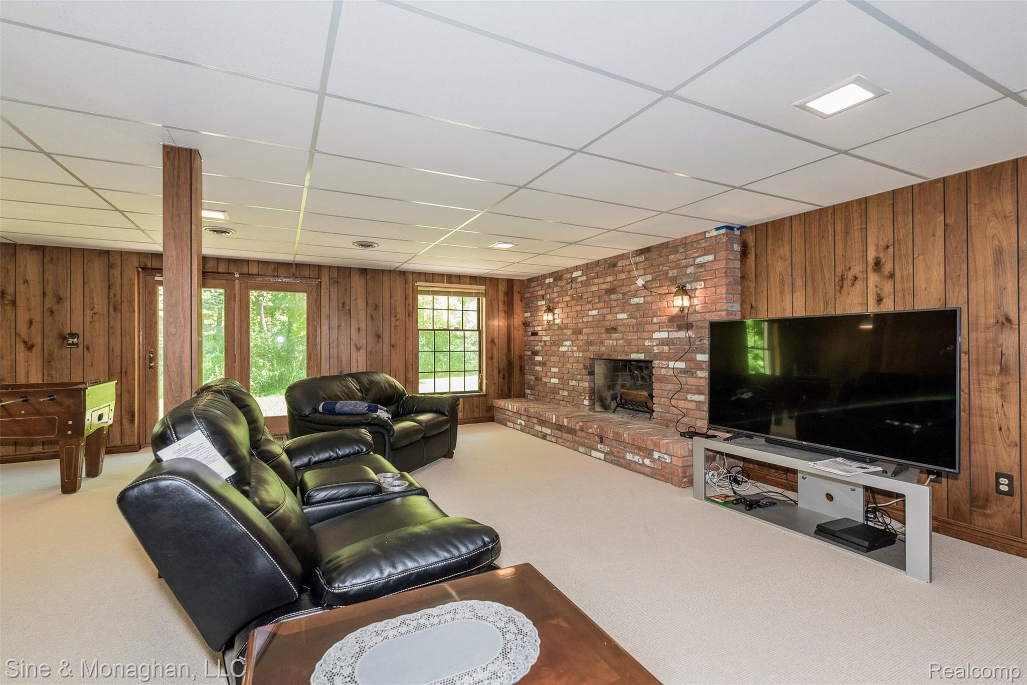 630 Overbrook Road Bloomfield Hills, MI 48302 - Photo 32 of 36 Lower Level Walkout Rec Room Fireplace