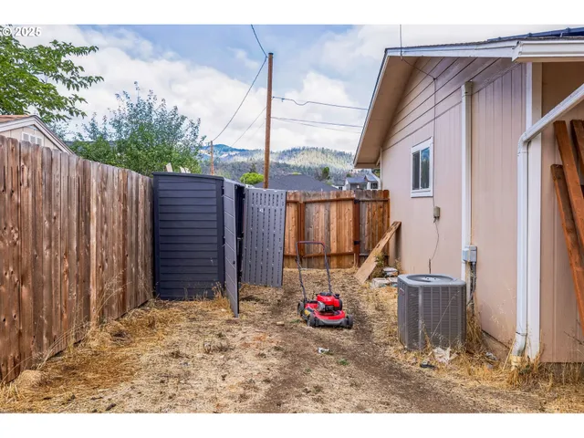 a backyard of a house