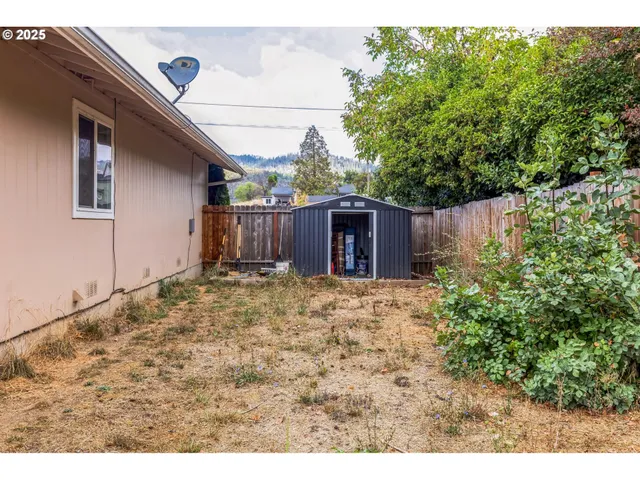 a backyard of a house