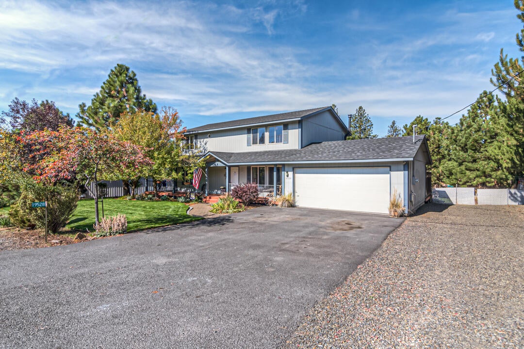 Front of House with RV Parking