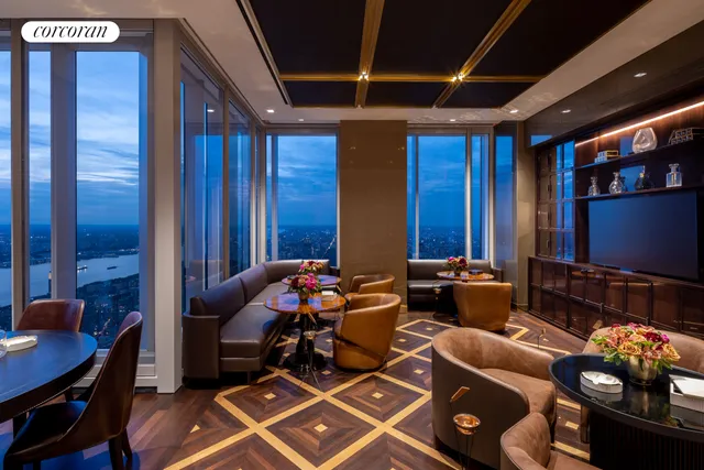 a room with furniture and wooden floor