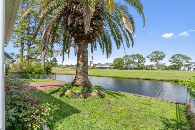 a view of an outdoor space and swimming pool