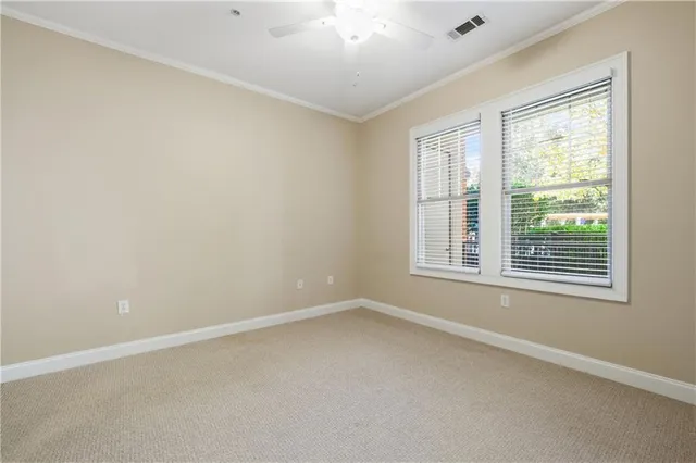 an empty room with a window