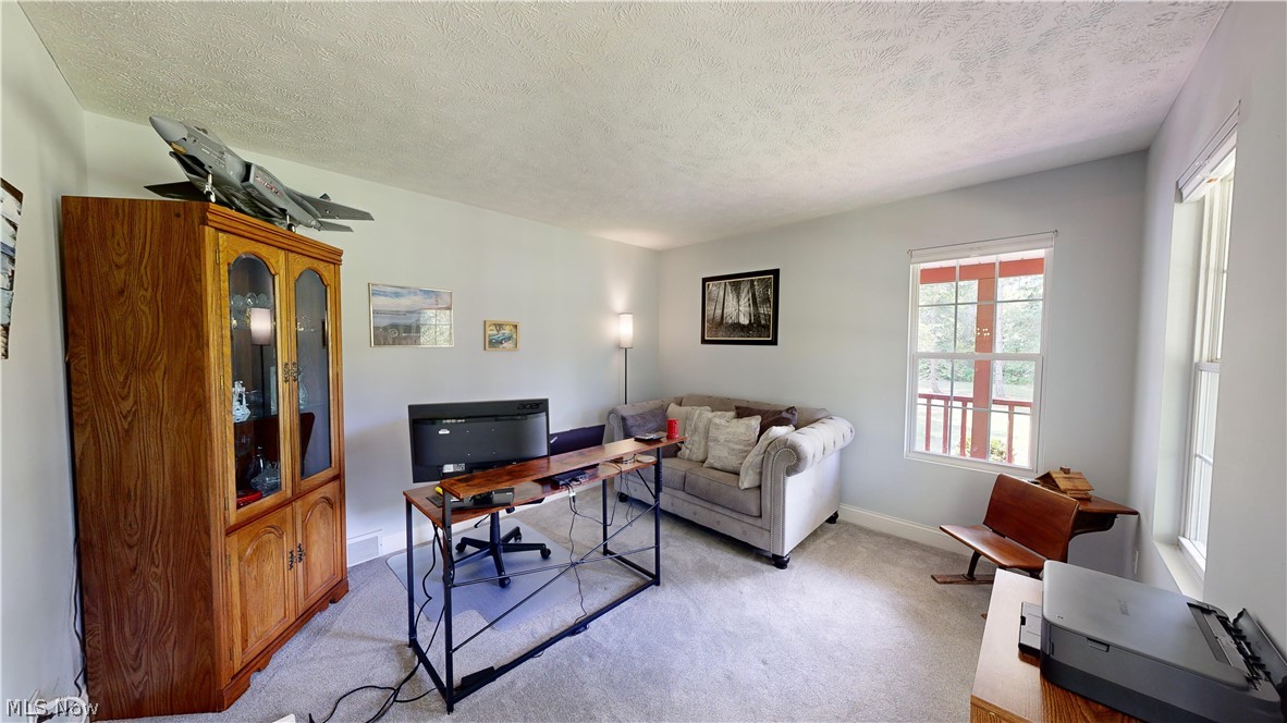 7115 Brakeman Road Painesville, OH 44077 - Photo 32 of 47 Carpeted home office with a textured ceiling